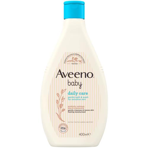 Aveeno Baby Daily Care Gentle Bath & Wash for Sensitive Skin Απαλό Αφρόλουτρο Καθαρισμού για Ευαίσθητες Βρεφικές Επιδερμίδες 400ml